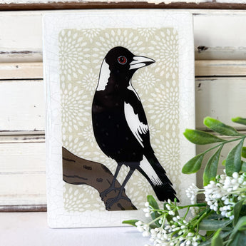 Medi Woodblock - Magpie