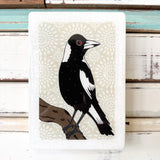 Medi Woodblock - Magpie