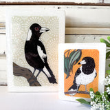 Medi Woodblock - Magpie