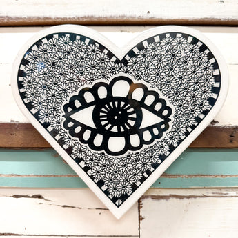 Heart Woodblock - Eye Spy