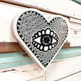 Heart Woodblock - Eye Spy
