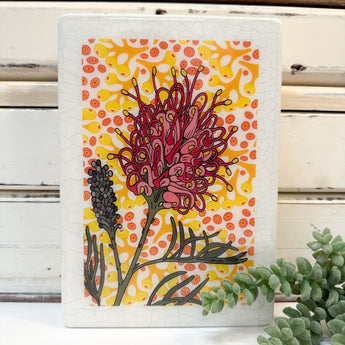 Medi Woodblock - Grevillea