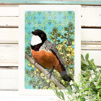 Maxi Woodblock - Rufous Whistler