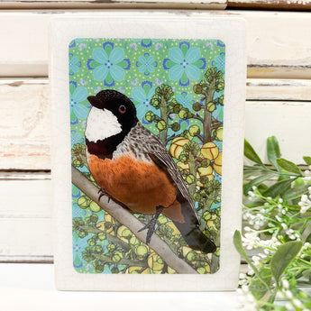 Medi Woodblock - Rufous Whistler