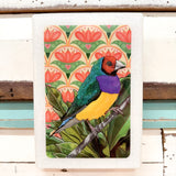 Medi Woodblock - Gouldian Finch