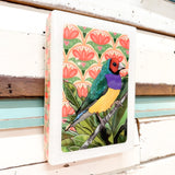 Medi Woodblock - Gouldian Finch