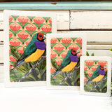 Mini Woodblock - Gouldian Finch