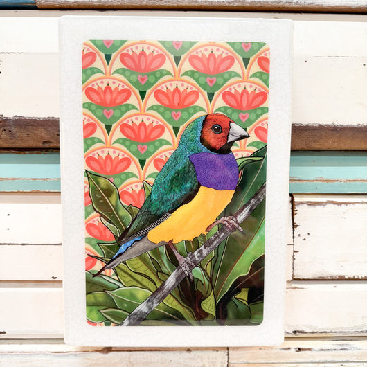 XL Woodblock - Gouldian Finch