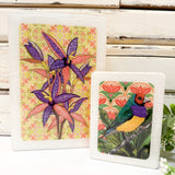 Mini Woodblock - Gouldian Finch