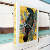 Medi Woodblock - Red Tailed Black Cockatoo