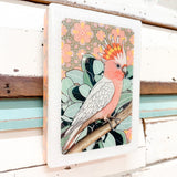 Medi Woodblock - Pink Cockatoo