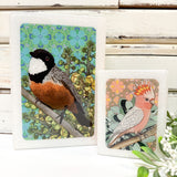 Mini Woodblock - Pink Cockatoo