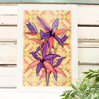 Maxi Woodblock - Northern Queen of Sheba Orchid