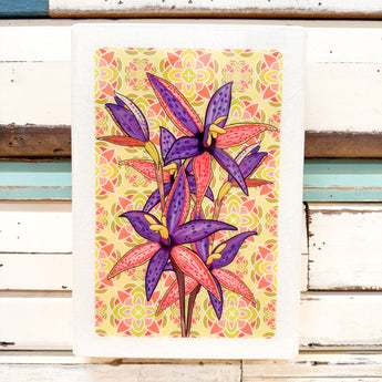 XL Woodblock - Northern Queen of Sheba Orchid