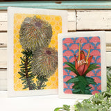 Medi Woodblock - Teasel Banksia