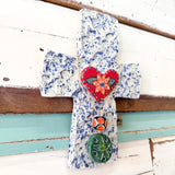Daisy Ceramic Cross
