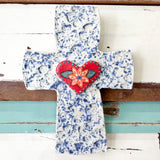 Daisy Ceramic Cross