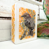 Mini Woodblock - Western Bowerbird
