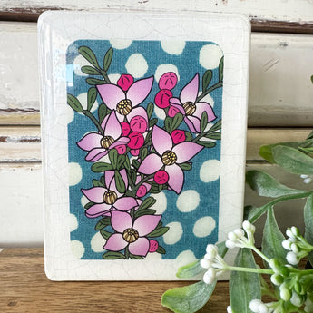 Mini Woodblock - Boronia