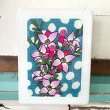 Mini Woodblock - Boronia