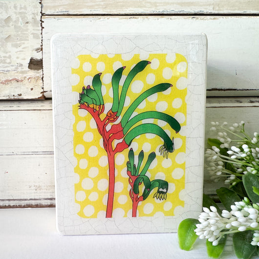 Mini Woodblock - Kangaroo Paw