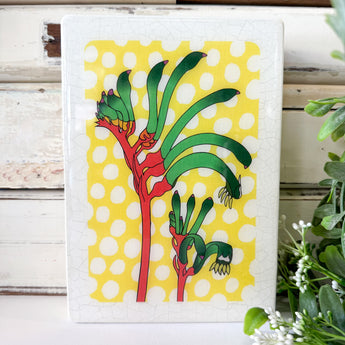 Medi Woodblock - Kangaroo Paw