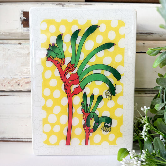 Medi Woodblock - Kangaroo Paw