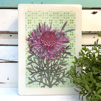 Medi Woodblock - Rose Coneflower