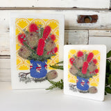Mini Woodblock - Mum's Bunch with Banksias