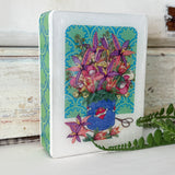 Mini Woodblock - Mum's Bunch with Orchids