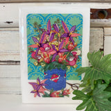 Medi Woodblock - Mum's Bunch with Orchids