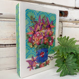 Medi Woodblock - Mum's Bunch with Orchids