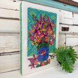 Maxi Woodblock - Mum's Bunch with Orchids