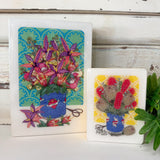 Medi Woodblock - Mum's Bunch with Orchids