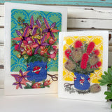 Maxi Woodblock - Mum's Bunch with Orchids