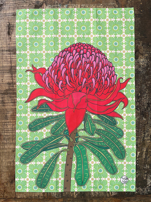 Waratah Tea Towel