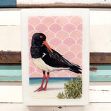 Medi Woodblock - Pied Oystercatcher