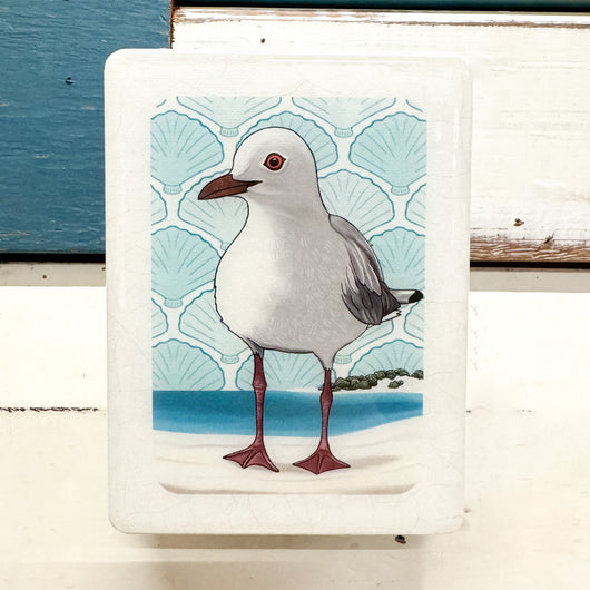 Mini Woodblock - Seagull