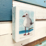 Mini Woodblock - Seagull