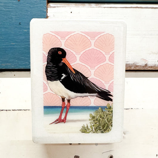 Mini Woodblock - Pied Oystercatcher