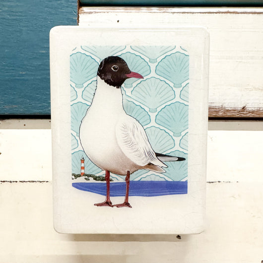 Mini Woodblock - Black-headed Gull