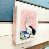 Mini Woodblock - Pelican