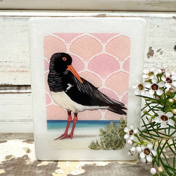 Mini Woodblock - Pied Oystercatcher