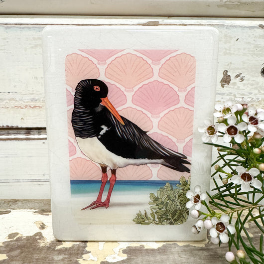 Mini Woodblock - Pied Oystercatcher