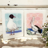 Mini Woodblock - Pelican
