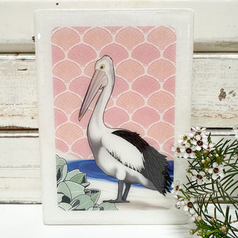 Medi Woodblock - Pelican
