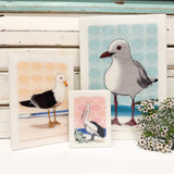 Mini Woodblock - Pelican