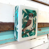 Mini Woodblock - Boobook Owl