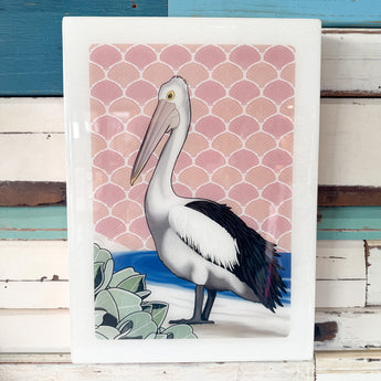 XL Woodblock - Pelican
