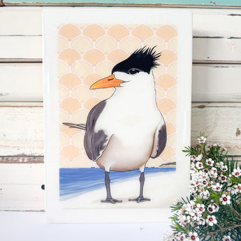 Maxi Woodblock - Crested Tern
